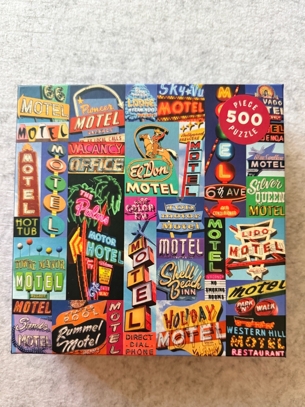Vintage Motel Signs 500-Piece Jigsaw Puzzle